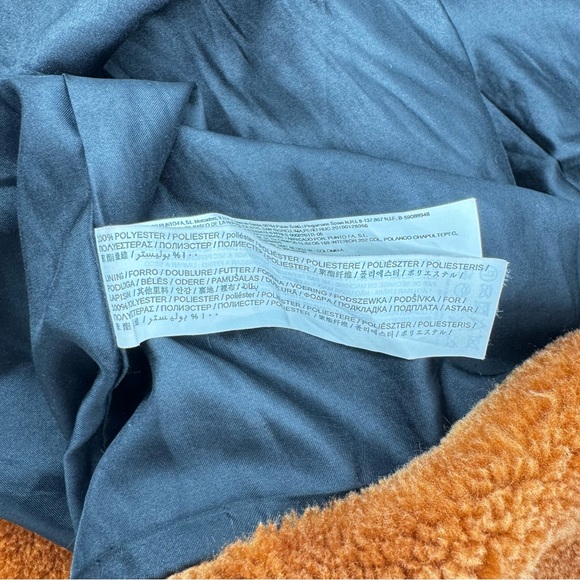 MANGO Faux fur teddy coat - cognac brown size L - Picture 7 of 9